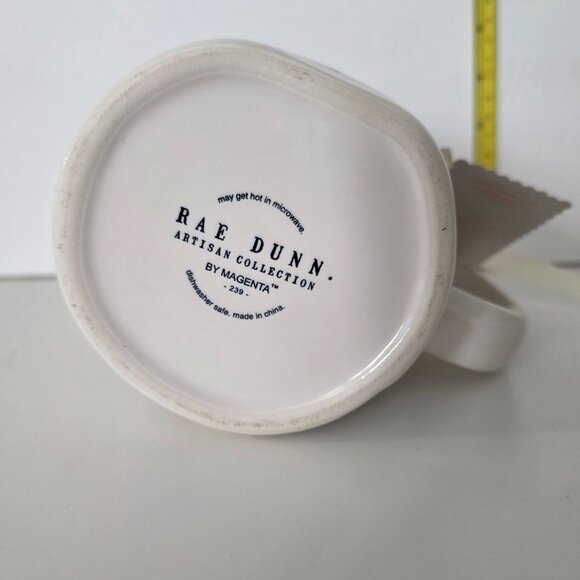 Rae Dunn "Hot Cocoa Weather " mug  with snowflakes pink and white NWT - Picture 3 of 4